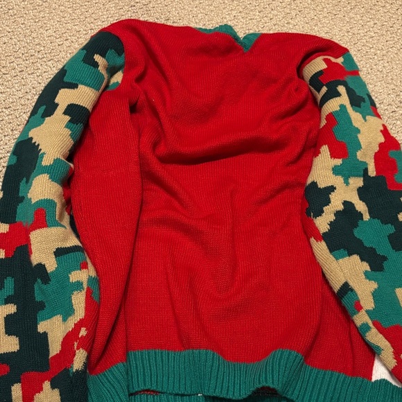 Holiday Deer Sweater - Red and Green - Picture 2 of 2